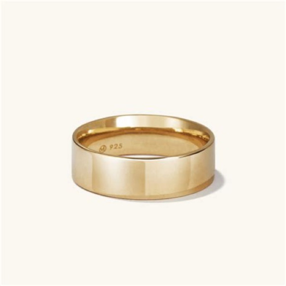 Mejuri Daily Stacker Ring Gold Vermil Size 8